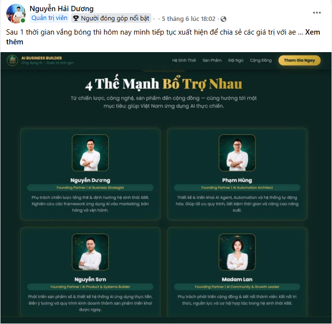 Nguyễn Hải Dương — network effect